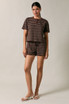 FRENCH TERRY STRIPED SHORTS