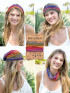 FULL BOHO BANDEAU HEADBAND - RAINBOW BORDERS
