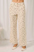 HIGH RISE FLORAL PRINT TWILL PANTS