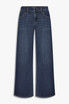 STRETCH MID RISE PALAZZO DENIM
