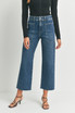 NAUTICAL HIGH RISE WIDE LEG DENIM JEANS