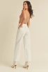NAUTICAL HIGH RISE WIDE LEG DENIM JEANS