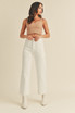NAUTICAL HIGH RISE WIDE LEG DENIM JEANS