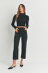 NAUTICAL HIGH RISE WIDE LEG DENIM JEANS