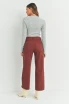 NAUTICAL HIGH RISE WIDE LEG DENIM JEANS