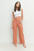 NAUTICAL HIGH RISE WIDE LEG DENIM JEANS