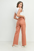 NAUTICAL HIGH RISE WIDE LEG DENIM JEANS