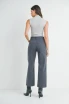 NAUTICAL HIGH RISE WIDE LEG DENIM JEANS