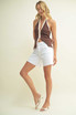 MID RISE BERMUDA DENIM JEAN SHORT