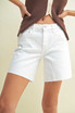 MID RISE BERMUDA DENIM JEAN SHORT