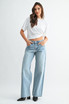 LOW RISE BAGGY WIDE LEG DENIM JEANS