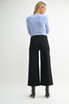 HIGH RISE CROPPED WIDE LEG DENIM JEANS