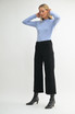 HIGH RISE CROPPED WIDE LEG DENIM JEANS