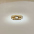 GOLD PLATED CABLE BAND BUCKLE STATEMENT RING