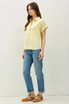 SHORT DOLMAN SLEEVE BUTTON DOWN SHIRT