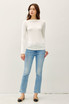 BASIC BOAT NECK LONG SLEEVE KNIT TOP