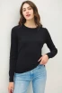 VISCOSE CREW NECK SOFT KNIT SWEATER