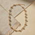 CHIC MINIMALIST GOLD BALL AND BAR LINK CHAIN NECKLACE