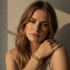 HAMMERED GOLD STRETCH BRACELET STACK