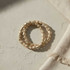 HAMMERED GOLD STRETCH BRACELET STACK