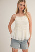 TIERED RUFFLE BODICE BABYDOLL CAMI