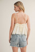TIERED RUFFLE BODICE BABYDOLL CAMI