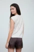 ROUND NECK SHORT SLEEVE ROLLED EDGE TOP