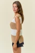 SCOOP NECK SIDE SLIT STRIPED TOP (Updating)