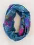 FULL BOHO BANDEAU HEADBAND - BLOCK STAMP INDIGO