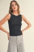 RIBBED KNITTED TOP