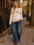 LONG SLEEVE COLORBLOCK STRIPES SWEATER