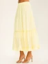 ELASTIC WAIST TIERED CROCHET MAXI SKIRT