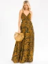 SLEEVELESS SELF TIE FLORAL WRAP MAXI DRESS