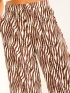 ELASTIC WAIST FRONT ZEBRA PRINT WIDE LEG PANTS