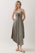 CHEST RUCHED MIDI DRESS