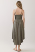 CHEST RUCHED MIDI DRESS