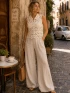 SLEEVELESS BUTTON CLOSURE CROCHET TOP