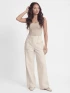 POCKETS WIDE LEG LINEN PANTS