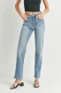 HIGH-WAISTED FULL LENGTH STRAIGHT DENIM JEAN