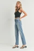 HIGH-WAISTED FULL LENGTH STRAIGHT DENIM JEAN