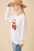PUMPKIN TRUCK EMBROIDERED PATCHWORK SWEATER (Updating)