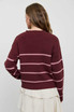 STRIPE RAW CREW NECK LONG SLEEVE SWEATER