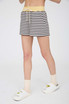 STRIPED CONTRAST RIBBED WAIST KNIT SHORT