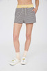 STRIPED CONTRAST RIBBED WAIST KNIT SHORT