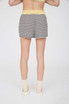 STRIPED CONTRAST RIBBED WAIST KNIT SHORT