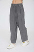 CRINKLE PLISSE ELASTIC WAIST LOUNGE PANTS