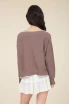 BOAT NECK RIBBED DETAIL KNIT SWEATER