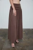 WIDE GATHERED WAISTBAND KNIT MAXI SKIRT