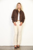 OVERSIZED FRONT PATCH POCKETS SUEDE JACKET