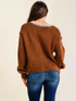 BUTTON UP TRIM DETAILED SWEATER